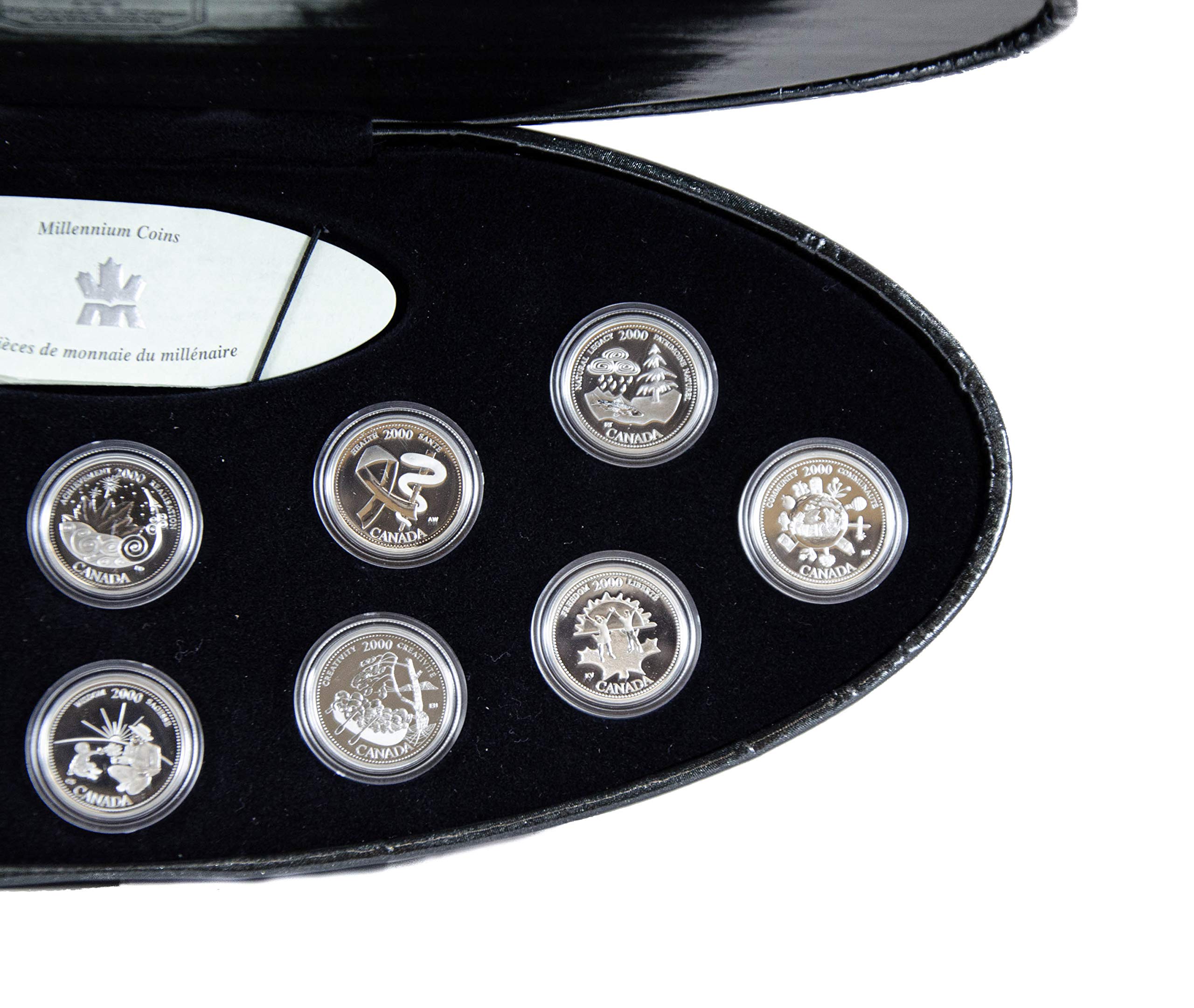 2000 Canada Millennium Series 12pc Proof Quarter Set 25-Cent Coins